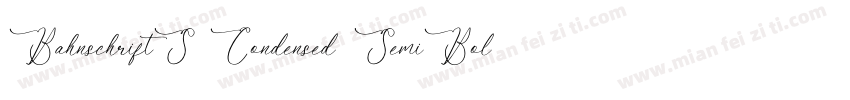 BahnschriftS Condensed SemiBoldVers字体转换